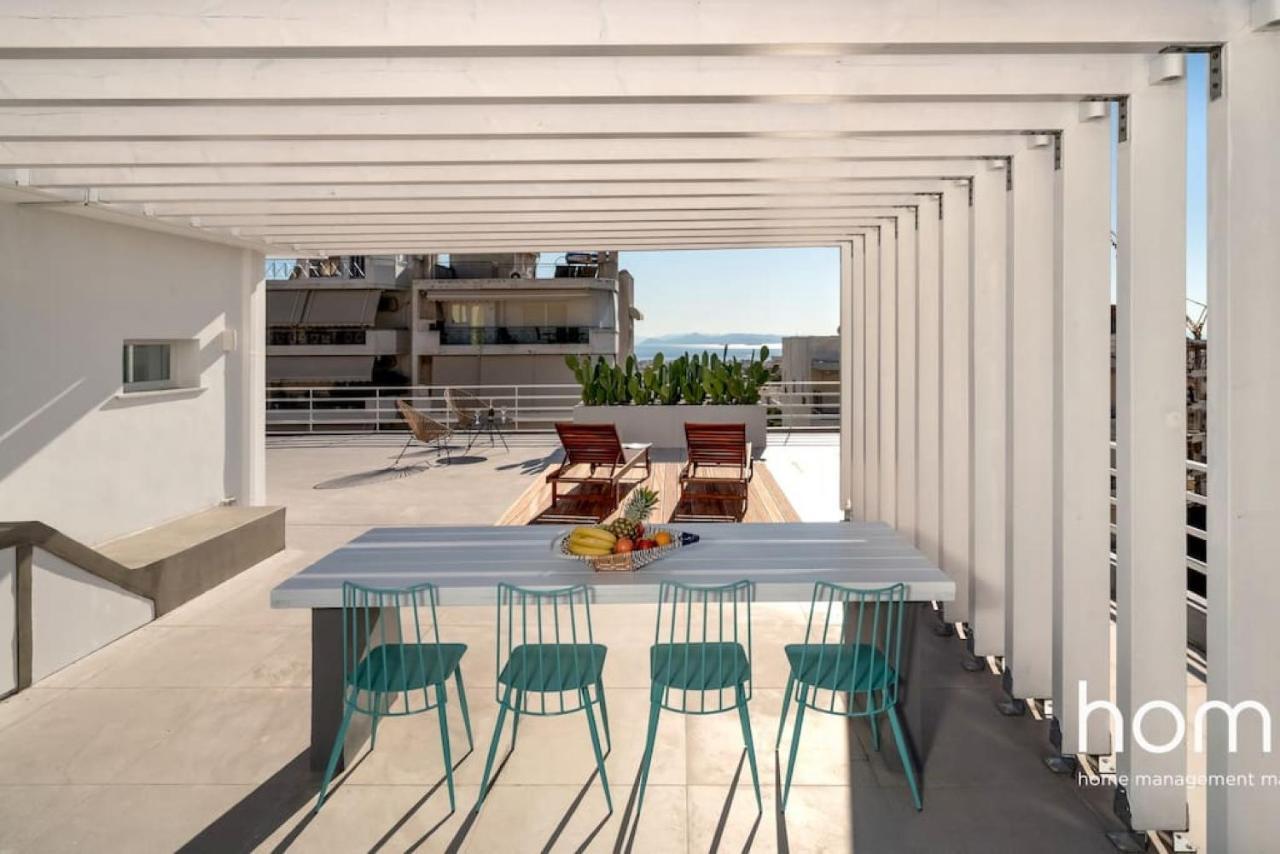 Ferienwohnung Brand New Homm Penthouse In Ano Glyfada, Dilou Athen Exterior foto