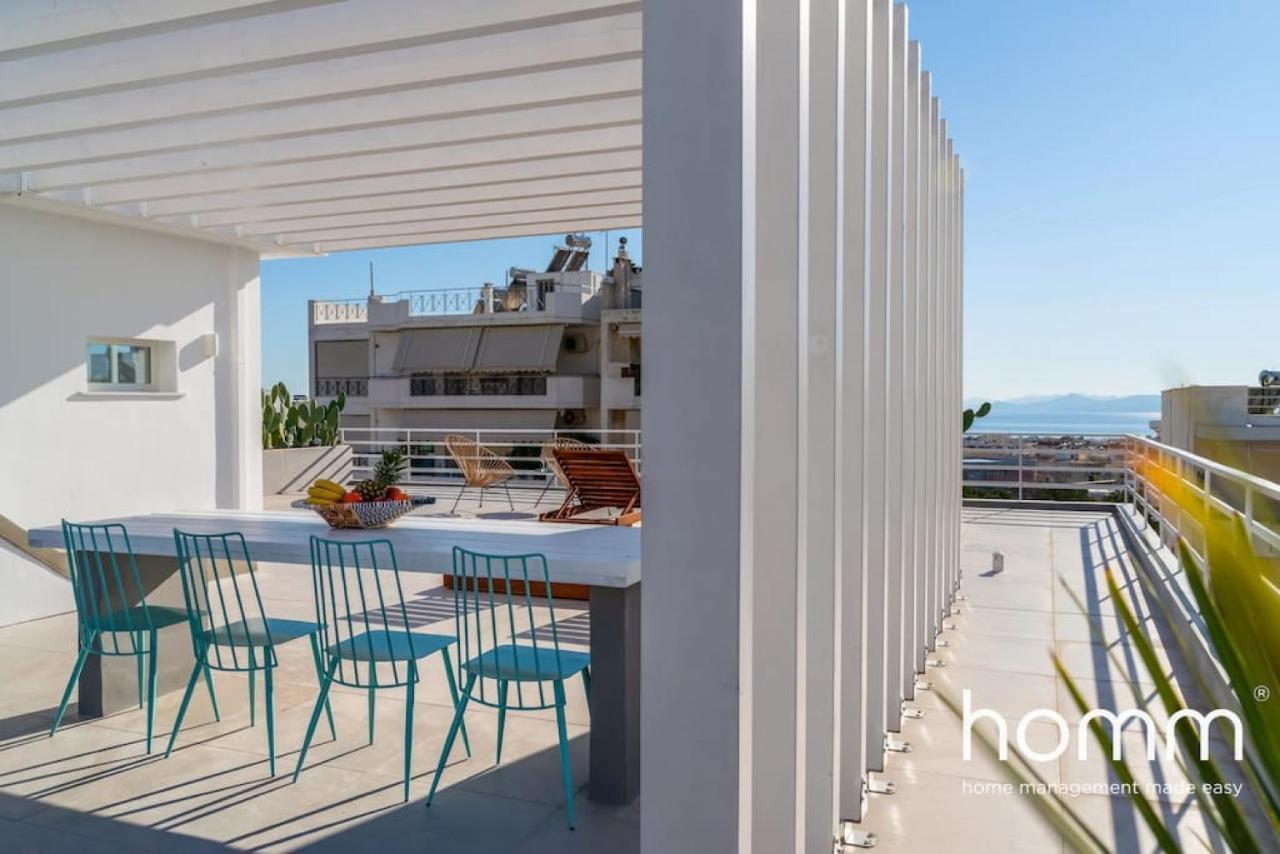 Ferienwohnung Brand New Homm Penthouse In Ano Glyfada, Dilou Athen Exterior foto