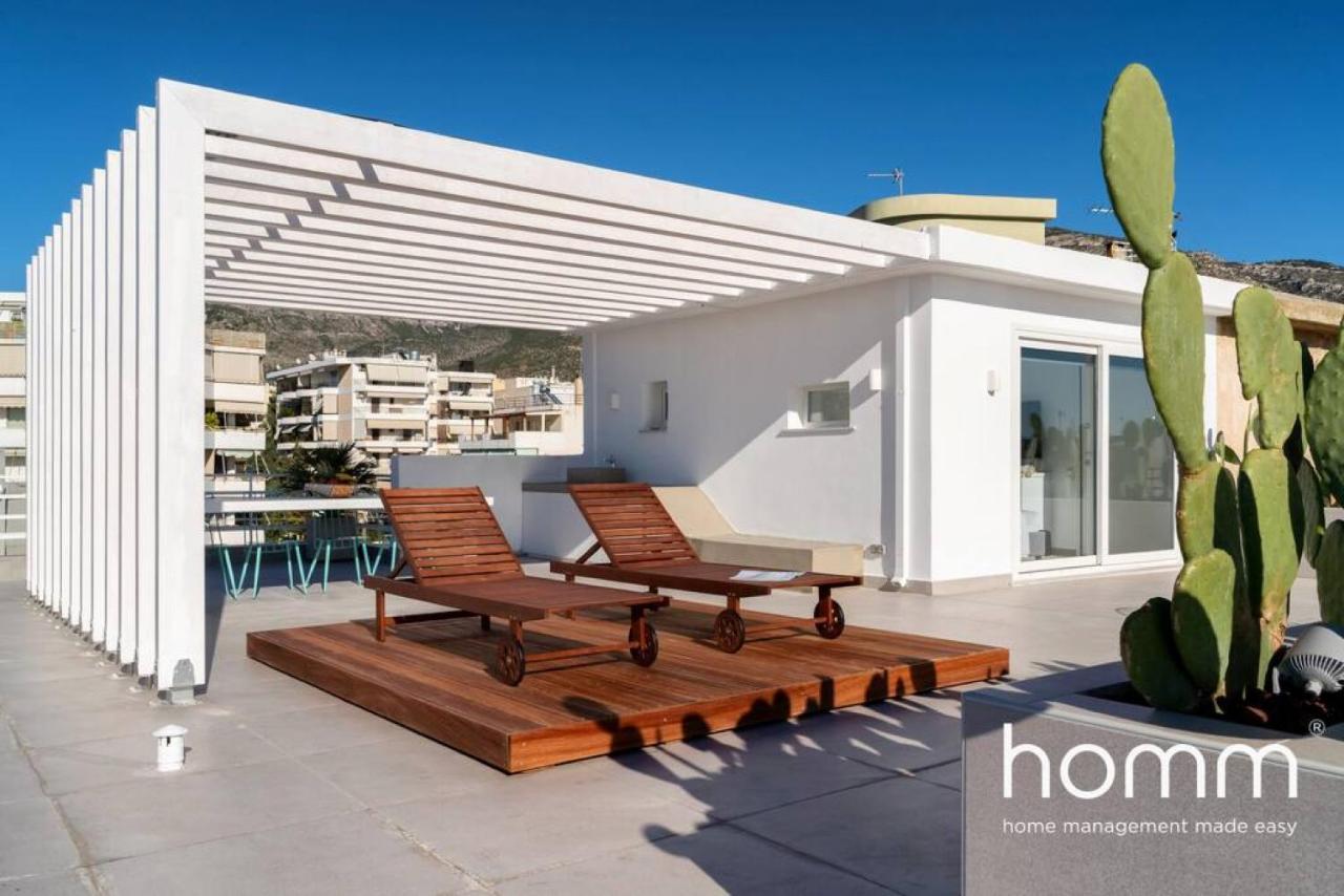 Ferienwohnung Brand New Homm Penthouse In Ano Glyfada, Dilou Athen Exterior foto