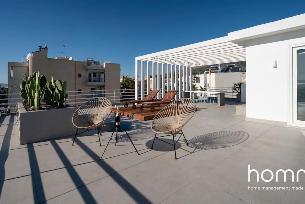 Ferienwohnung Brand New Homm Penthouse In Ano Glyfada, Dilou Athen Exterior foto