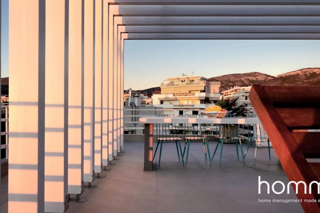 Ferienwohnung Brand New Homm Penthouse In Ano Glyfada, Dilou Athen Exterior foto