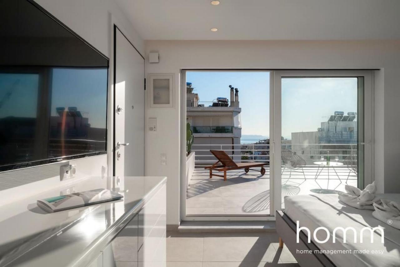 Ferienwohnung Brand New Homm Penthouse In Ano Glyfada, Dilou Athen Exterior foto