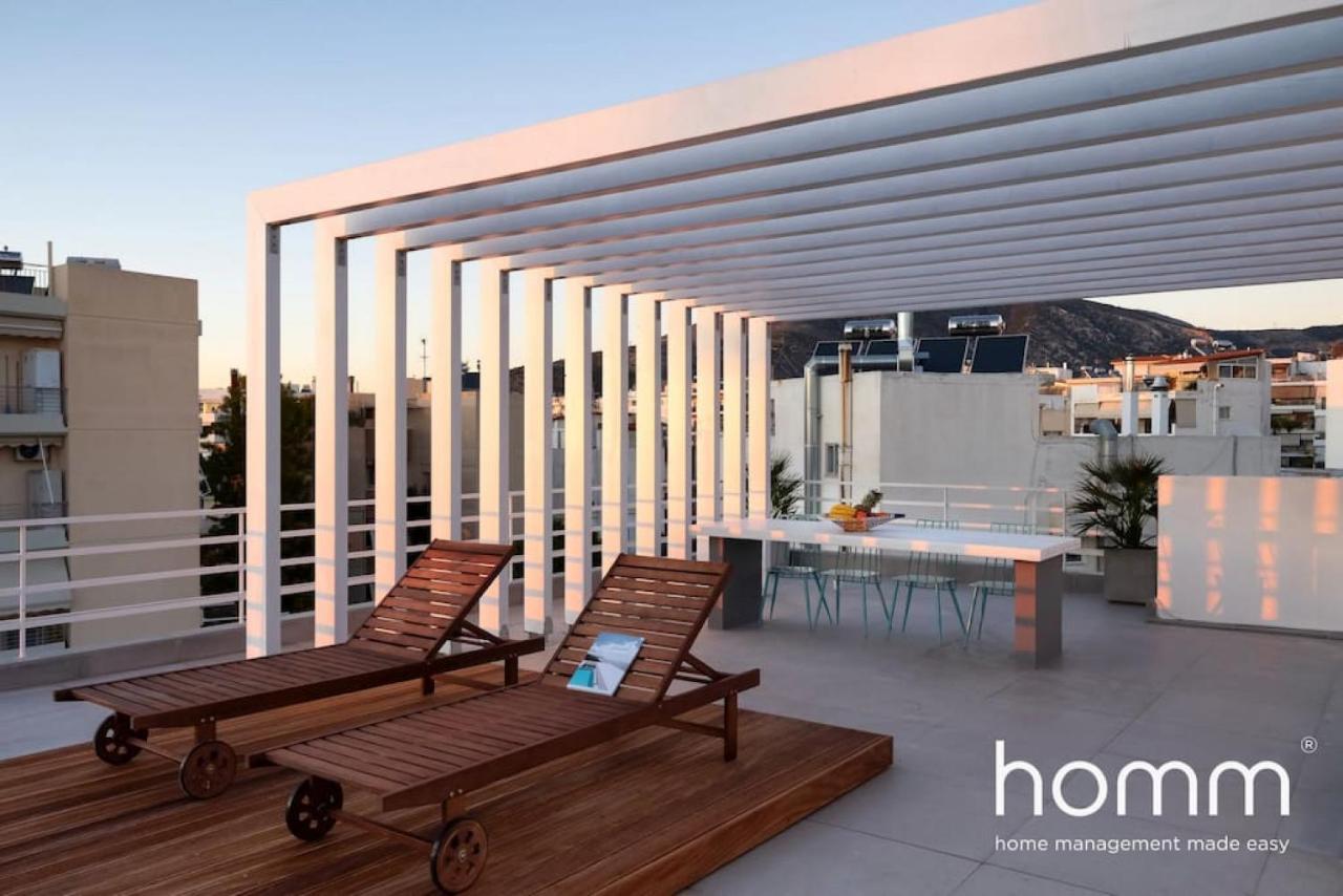 Ferienwohnung Brand New Homm Penthouse In Ano Glyfada, Dilou Athen Exterior foto
