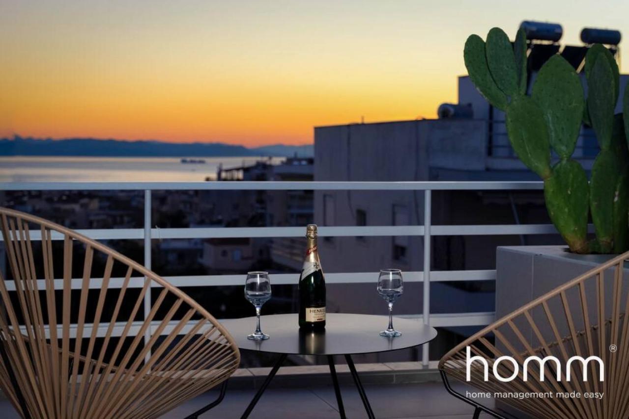 Ferienwohnung Brand New Homm Penthouse In Ano Glyfada, Dilou Athen Exterior foto