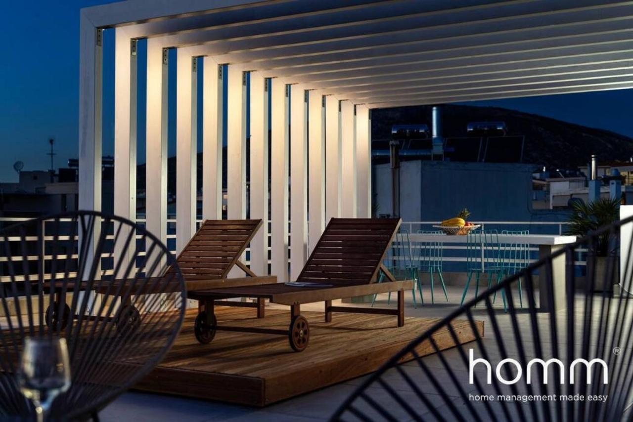 Ferienwohnung Brand New Homm Penthouse In Ano Glyfada, Dilou Athen Exterior foto