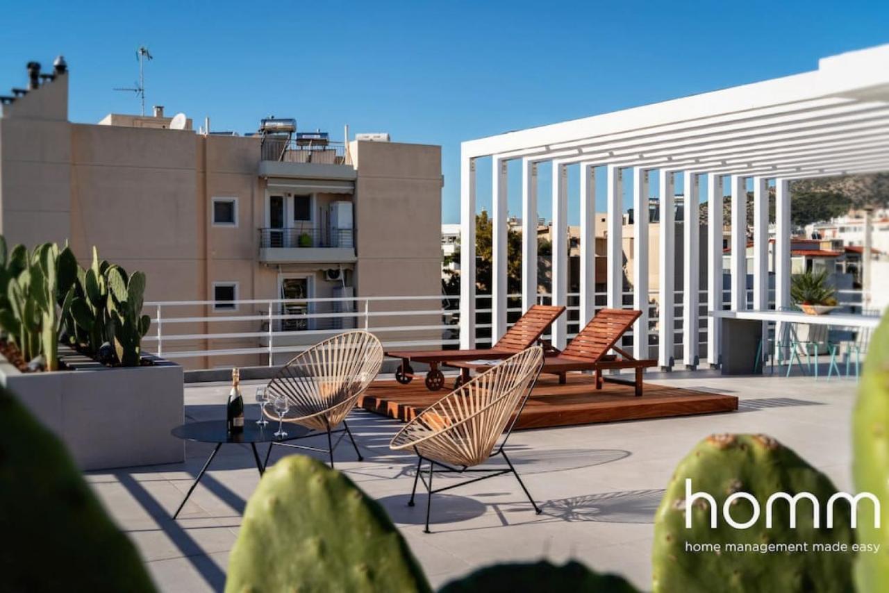 Ferienwohnung Brand New Homm Penthouse In Ano Glyfada, Dilou Athen Exterior foto