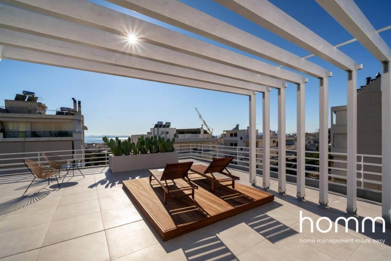 Ferienwohnung Brand New Homm Penthouse In Ano Glyfada, Dilou Athen Exterior foto
